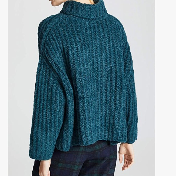 Free People Women's Fluffy Fox Sweater Sz XS Oversized wool alpaca - Picture 2 of 10